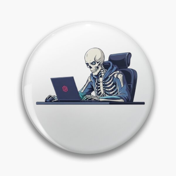 Item preview, The Eternal Coder: Skeleton Working Late designed and sold by Northern Glow Art.