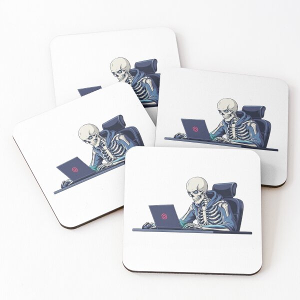 Item preview, The Eternal Coder: Skeleton Working Late designed and sold by Northern Glow Art.