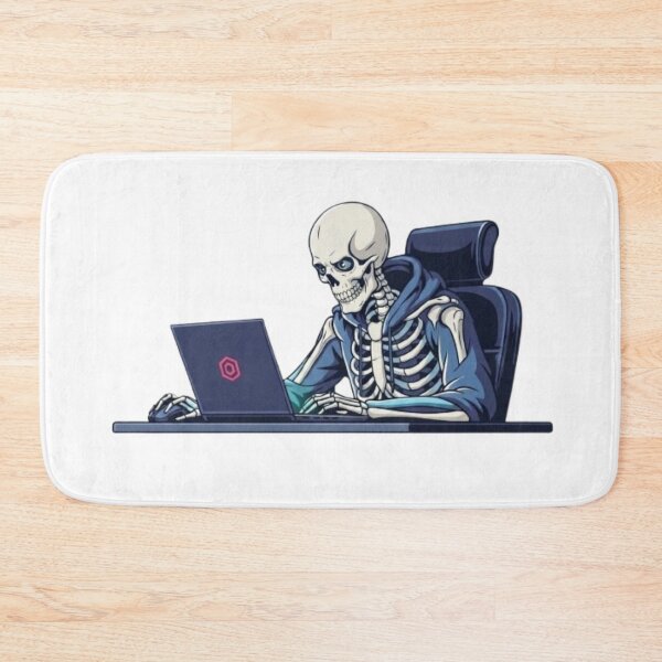 Item preview, The Eternal Coder: Skeleton Working Late designed and sold by Northern Glow Art.