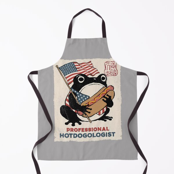 Item preview, Hotdogologist Grumpy Frog Hot Dog 4th of July Japanese Premium Tri-Blend designed and sold by KathieFaugh.