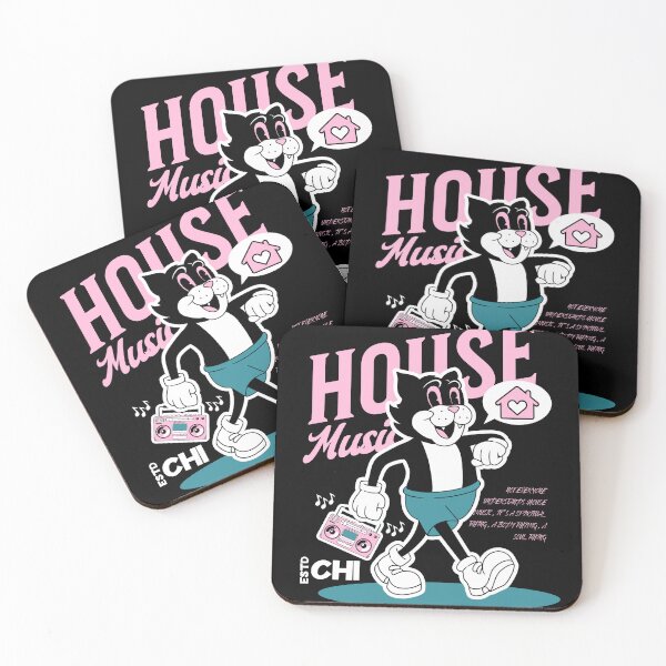 Item preview, HOUSE MUSIC - Boombox Cat (White)  designed and sold by Discothreadz.