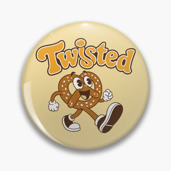 Item preview, Twisted! Pretzel Funny Drive-In Style Cartoon Mascot – Quirky Snack Food Pun designed and sold by ShirtRemarks.