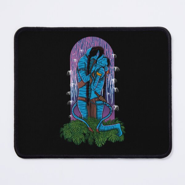 Item preview, Blue Alien Couple Kissing In Neon Jungle Night designed and sold by mayalynne.