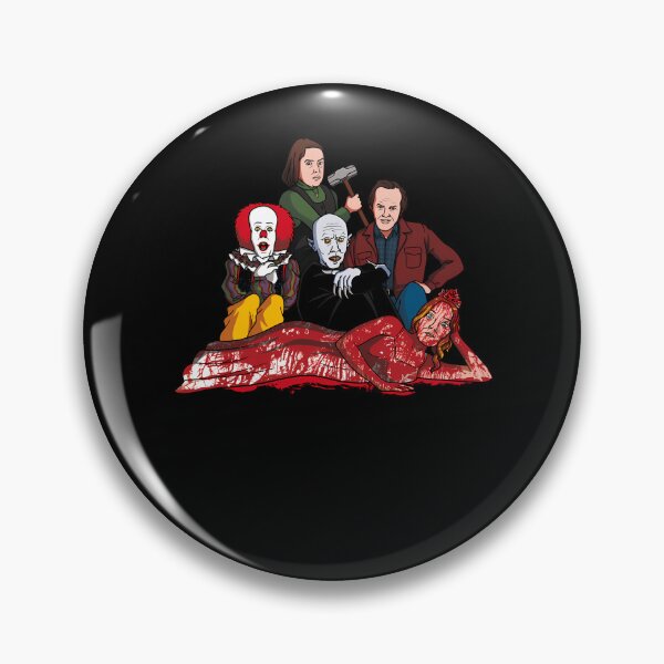 Item preview, Horror Characters Sitting Together Group Portrait Bloody designed and sold by mayalynne.