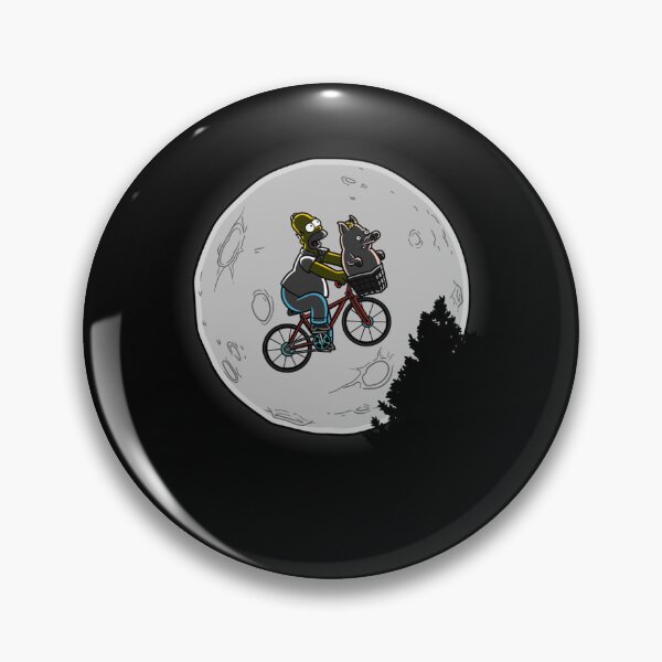 Item preview, Cartoon Man Riding Bicycle With Pig In Basket Across Moon designed and sold by mayalynne.