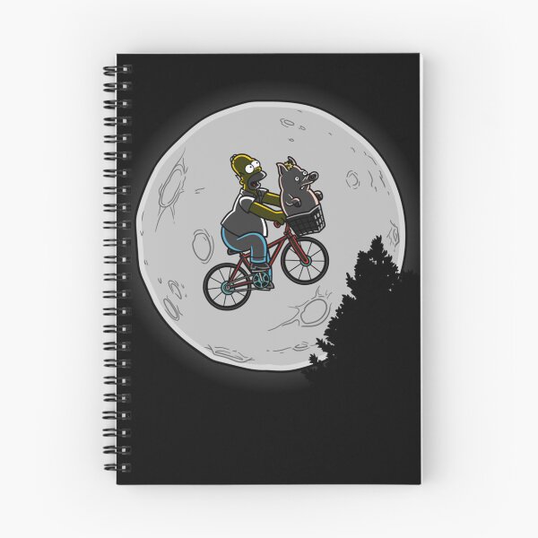 Item preview, Cartoon Man Riding Bicycle With Pig In Basket Across Moon designed and sold by mayalynne.
