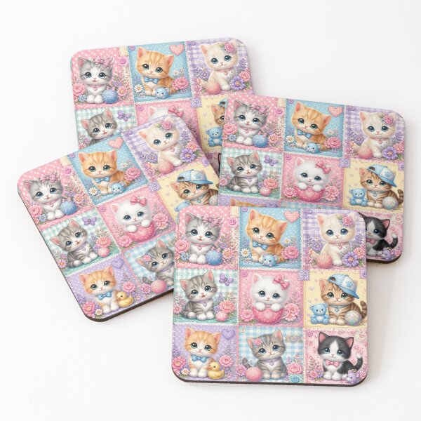 Item preview, Seamless pattern of cute cats designed and sold by GUNAPRIYAA.