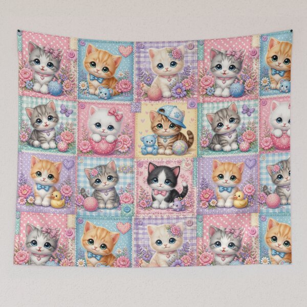 Item preview, Seamless pattern of cute cats designed and sold by GUNAPRIYAA.