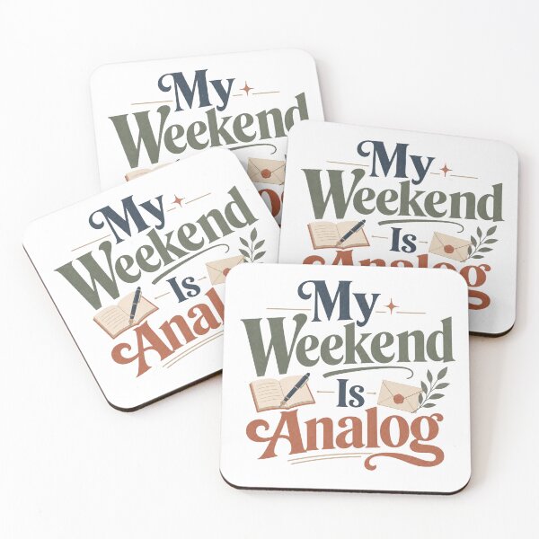 Item preview, My Weekend Is Analog - Offline Living Quote designed and sold by GoverArt.
