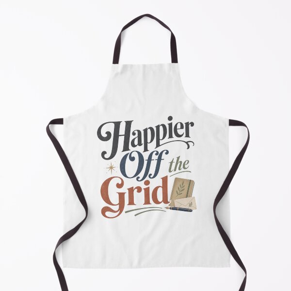 Item preview, Happier Off the Grid - Offline Living Quote designed and sold by GoverArt.