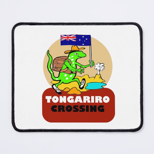 Item preview, Tongariro Crossing NZ Tramping Gecko Art designed and sold by Al Benge - NZ & Australian Art.