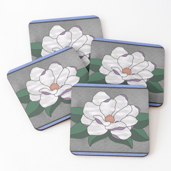 Item preview, Framed stained glass magnolia flower  designed and sold by DesignsbyElyse.