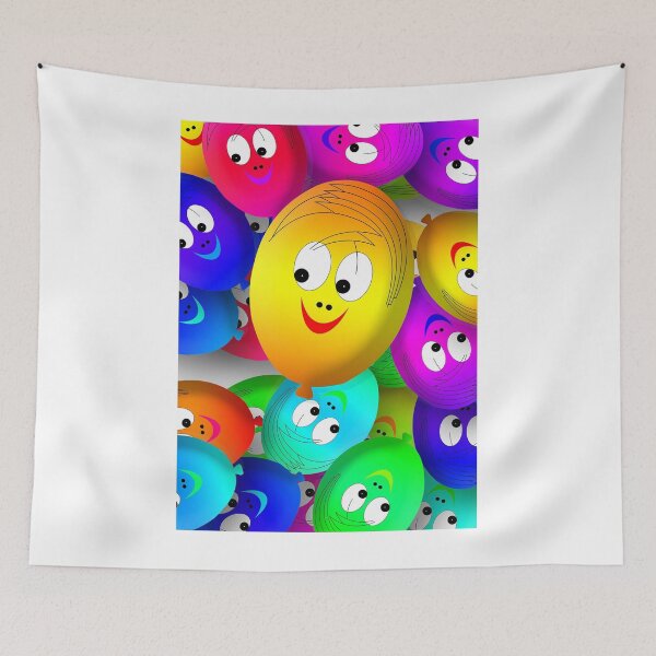 Item preview, Colorful Smiley Balloon Pattern designed and sold by bharath kumar.