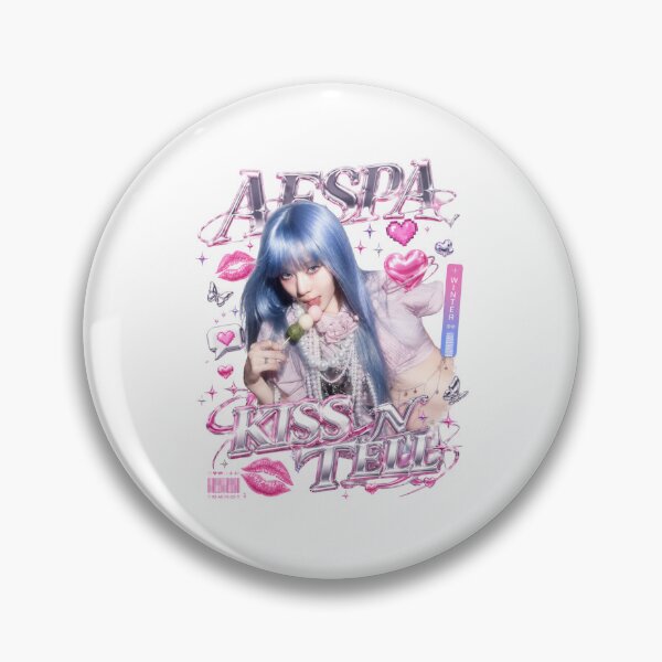 Item preview, Winter aespa Kiss n Tell Metallic Platinum Ice Graphic | Merch Collection designed and sold by Valereekmerch.