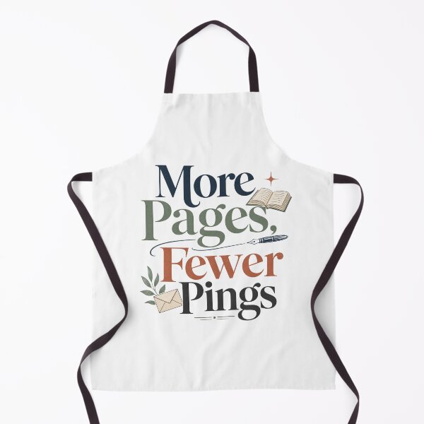 Item preview, More Pages Fewer Pings - Book Lover Quote designed and sold by GoverArt.