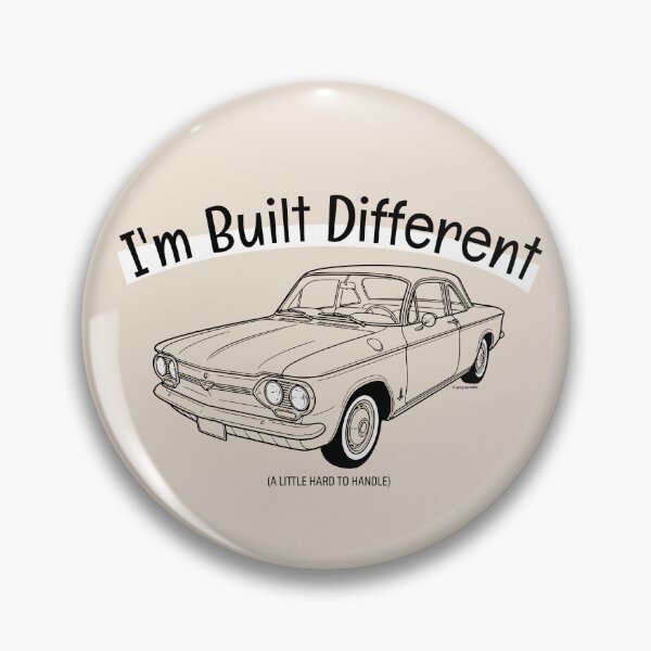 Item preview, I’m Built Different – Corvair “Hard to Handle” Line Art designed and sold by Automotive Art by Greg.