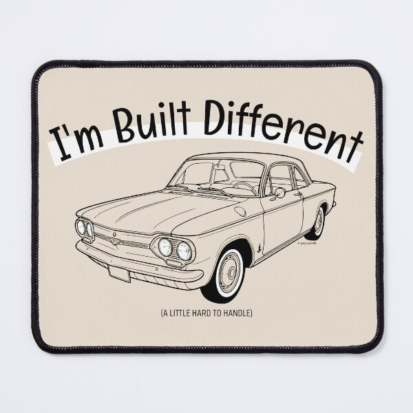 Item preview, I’m Built Different – Corvair “Hard to Handle” Line Art designed and sold by Automotive Art by Greg.