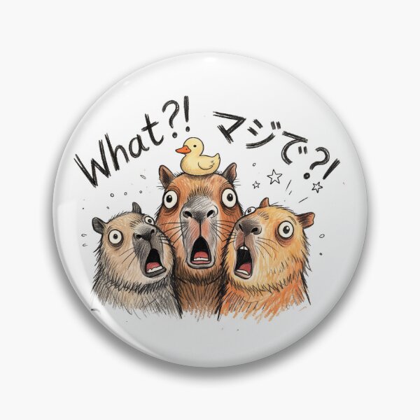 Item preview, What Majide Shocked Capybara Funny Japanese Meme Art designed and sold by TaiwanMemory.