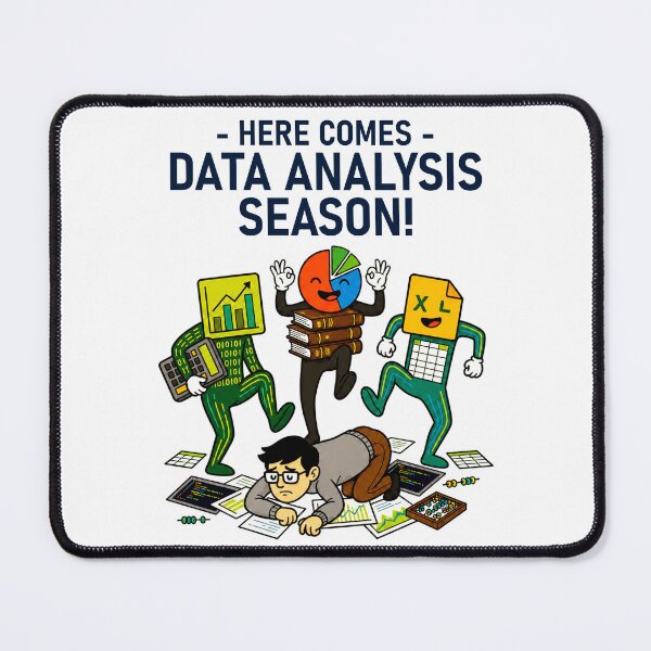 Artikelvorschau, Die Datenanalyse-Saison beginnt! Lustiger Datenanalyst & Buchhalter. entworfen und verkauft von spreadsheetcafe.