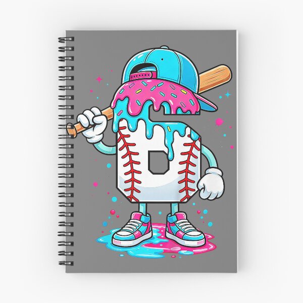 Item preview, Baseball 6th Birthday Boy 6 Year Old Ice Cream Drip designed and sold by mjohnson9.