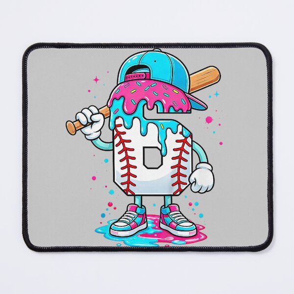 Item preview, Baseball 6th Birthday Boy 6 Year Old Ice Cream Drip designed and sold by mjohnson9.