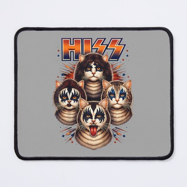 Item preview, Hiss Cats Kittens Rocking for Cat Lover Mom Dad Funny Music designed and sold by ArleneRowe.