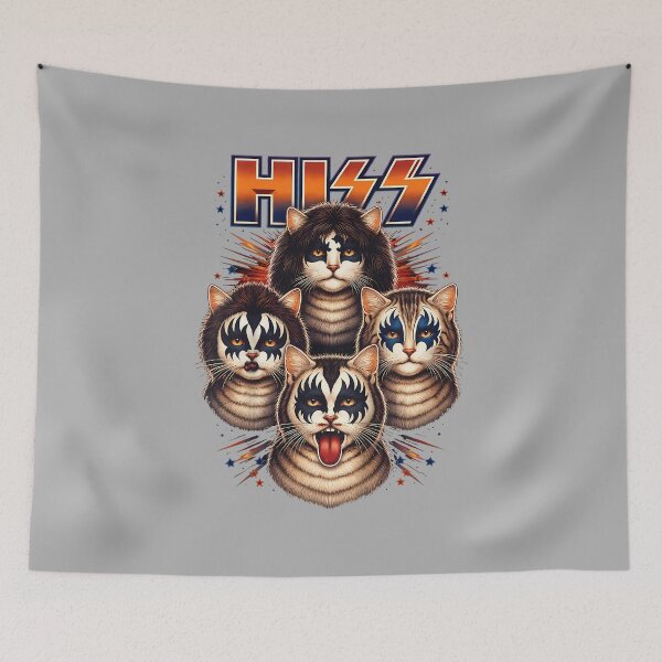 Item preview, Hiss Cats Kittens Rocking for Cat Lover Mom Dad Funny Music designed and sold by ArleneRowe.