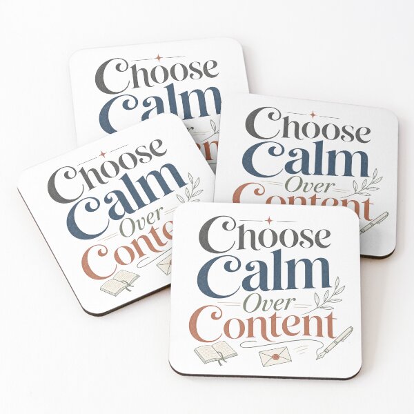Item preview, Choose Calm Over Content - Digital Detox Quote designed and sold by GoverArt.
