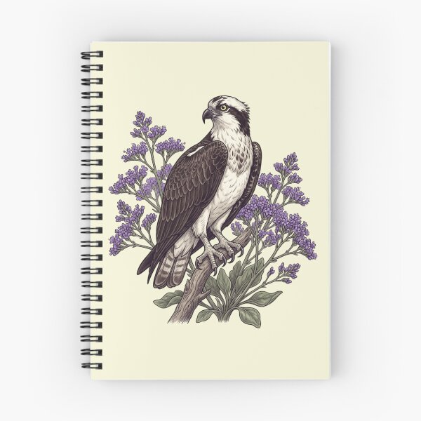 Item preview, Lavender Floral Osprey Coastal Wildlife Design designed and sold by BirdsnStuff.
