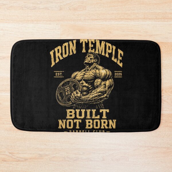 Item preview, Iron Temple Built Not Born Vintage Bodybuilding Retro Gym Graphic designed and sold by Digistore1221.