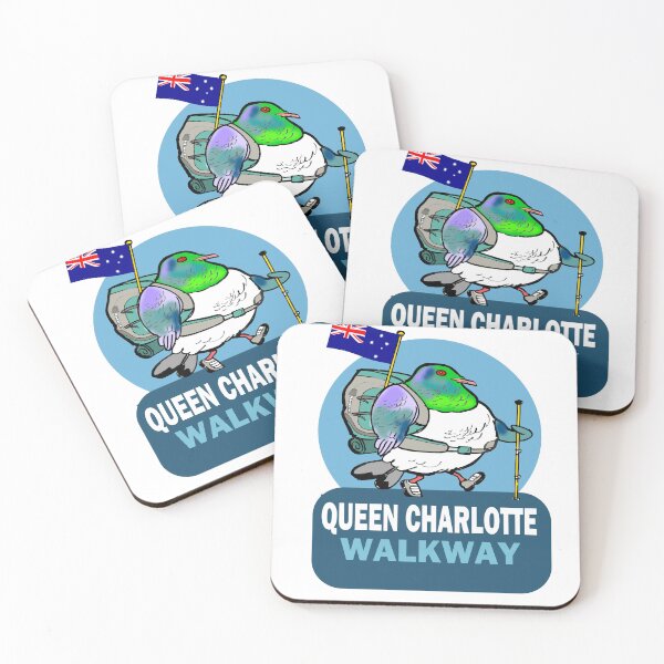 Item preview, Queen Charlotte Walkway Kereru Hiker Cartoon designed and sold by Al Benge - NZ & Australian Art.