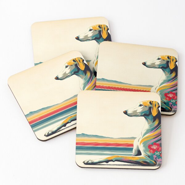 Item preview, GALOGO - Ukiyo-e Suibokuga Greyhounds - Vol. II - Ukiyo Motion Collection - Coastal Reverie designed and sold by GALOGO – Art for Sighthounds & Animal Welfare.