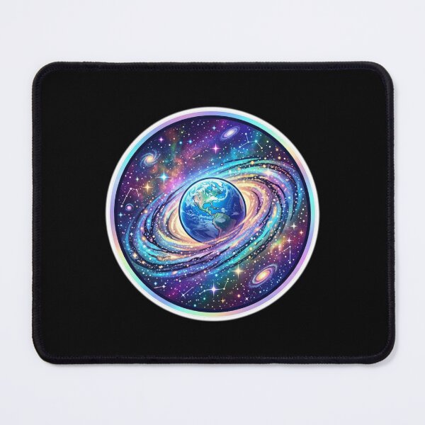 Item preview, Cosmic Galaxy Earth Holographic Aesthectic Space Sticker designed and sold by zenithdecalco.