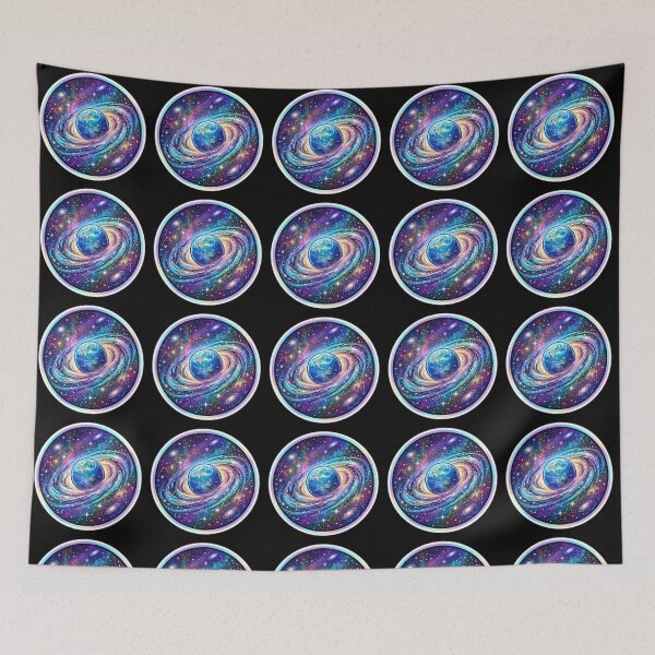 Item preview, Cosmic Galaxy Earth Holographic Aesthectic Space Sticker designed and sold by zenithdecalco.