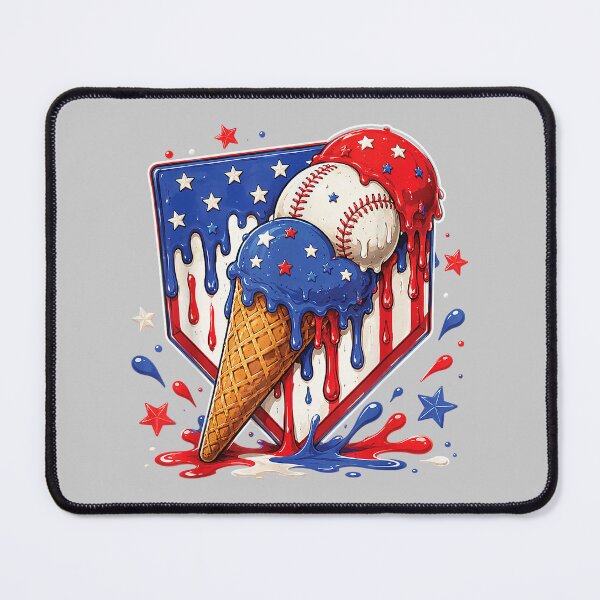 Item preview, Baseball Drip Ice Cream Patriot American Flag 4th of July designed and sold by mjohnson9.