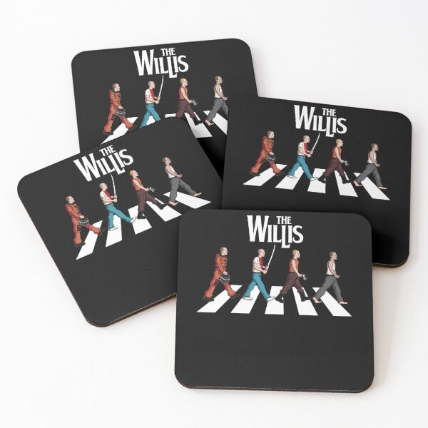 Item preview, Four Action Heroes Walking Zebra Crossing Parody designed and sold by SmileyMagic.