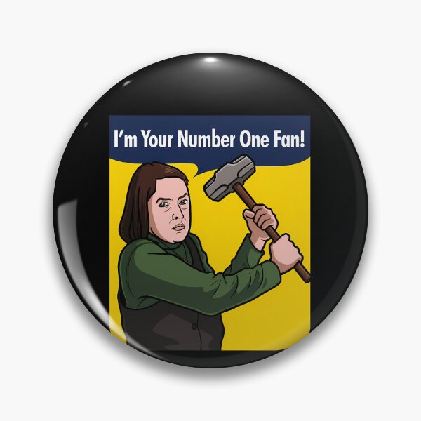 Item preview, Woman In Green Shirt Raising Large Hammer Speech Bubble designed and sold by SmileyMagic.