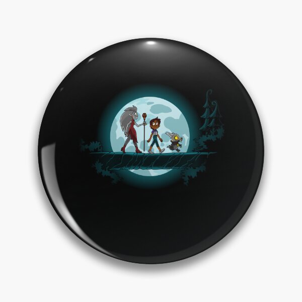 Item preview, Cartoon Friends Walking Across Log Under Big Full Moon designed and sold by SmileyMagic.