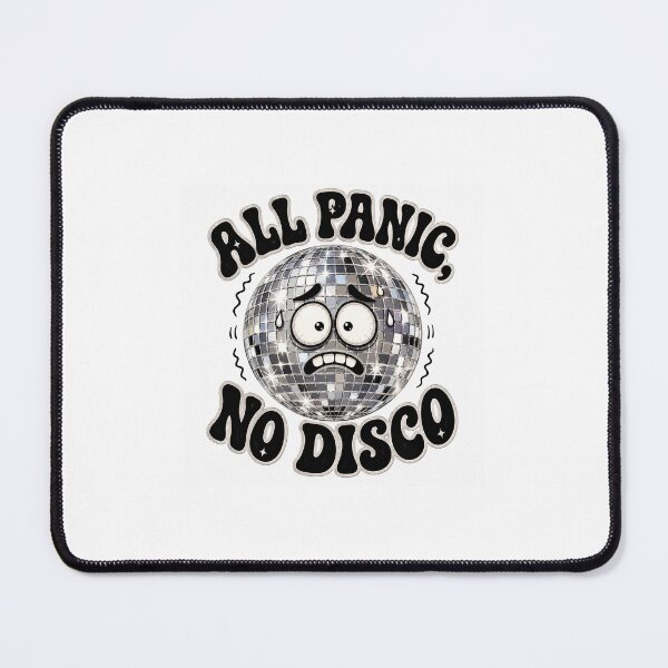 Item preview, All Panic No Disco Groovy Single Sticker - Funny Anxious Disco Ball Mental Health Decal designed and sold by SlapHappyArt.