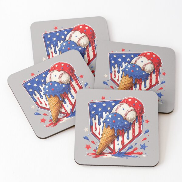 Item preview, Baseball Drip Ice Cream Patriot American Flag 4th of July designed and sold by mjohnson9.