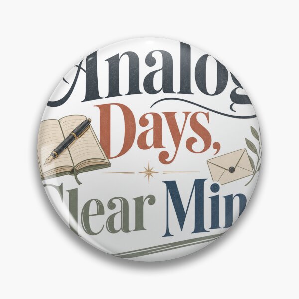 Item preview, Analog Days Clear Mind - Offline Living Quote designed and sold by GoverArt.