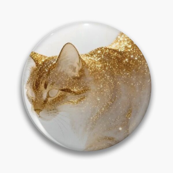 Item preview, Golden Glitter Cat | Elegant Sparkling Feline Fantasy Aesthetic designed and sold by Jesus-istheway.