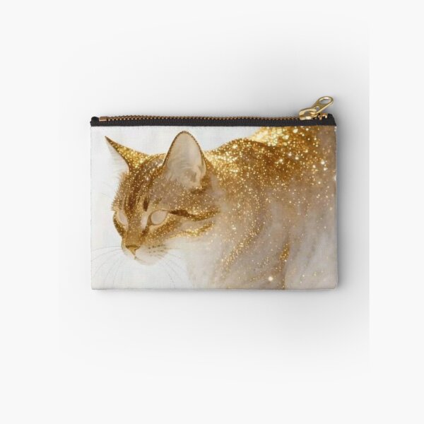 Item preview, Golden Glitter Cat | Elegant Sparkling Feline Fantasy Aesthetic designed and sold by Jesus-istheway.