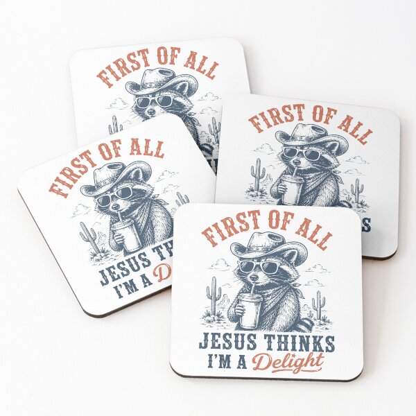 Item preview, First Of All Jesus Thinks I'm A Delight Christian Raccoon designed and sold by KarimSoCute.