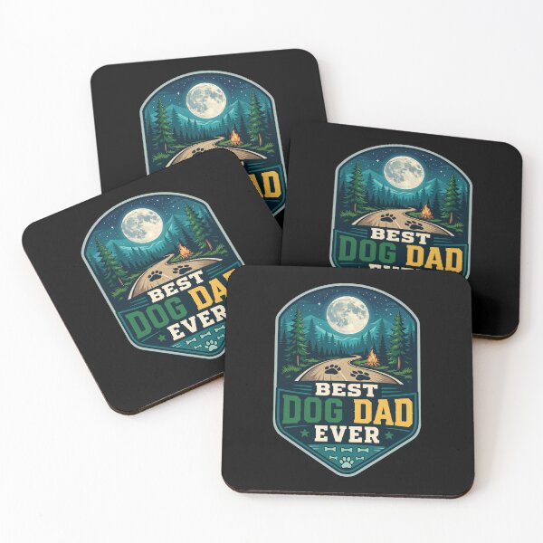 Item preview, Best Dog Dad Ever Mountain Sunset Badge designed and sold by GiaoCalonas.
