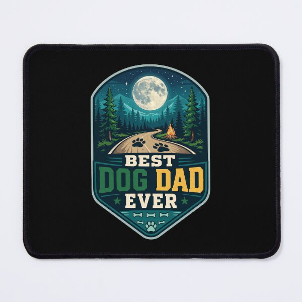 Item preview, Best Dog Dad Ever Mountain Sunset Badge designed and sold by GiaoCalonas.