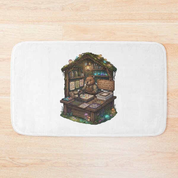 Item preview, The Beaver's Botanical Paperie | Handmade Botanical Paper | Cottagecore Stationery | Fantasy Beaver Sticker designed and sold by MrDev.