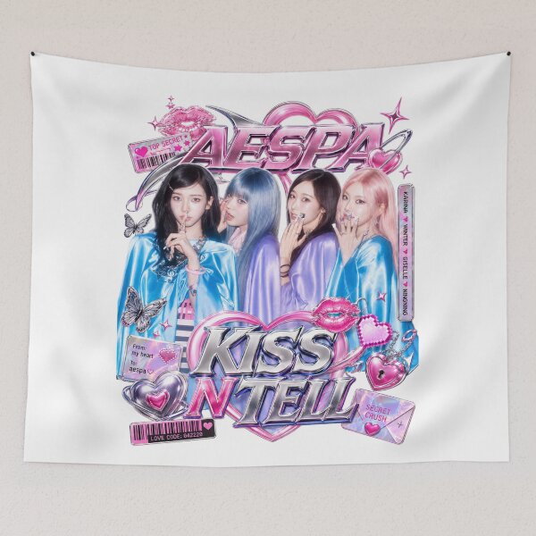 Item preview, aespa Kiss n Tell Next Level Liquid Chrome Design | Merch Collection designed and sold by Valereekmerch.