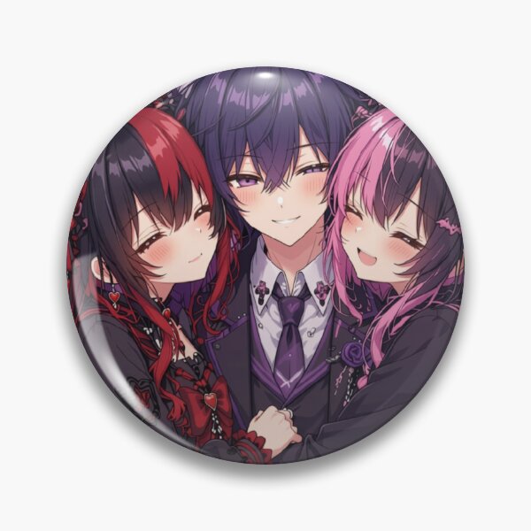 Item preview, Gothic Neko Trio – Dark Anime Cat Girls & Boy designed and sold by Revyra.