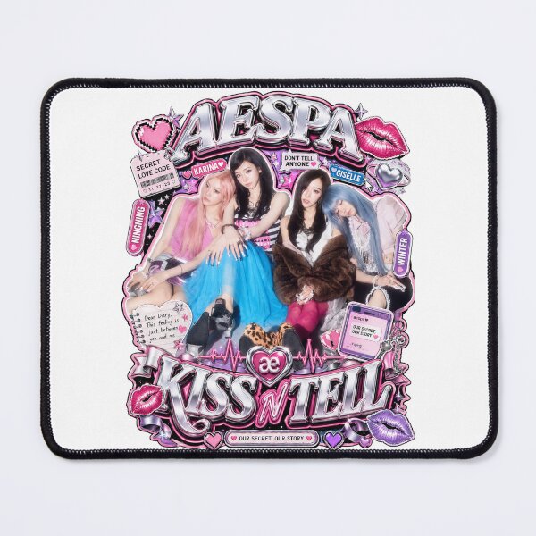 Item preview, aespa Kiss n Tell Era Neon Glitch Group Graphic | Merch Collection designed and sold by Valereekmerch.